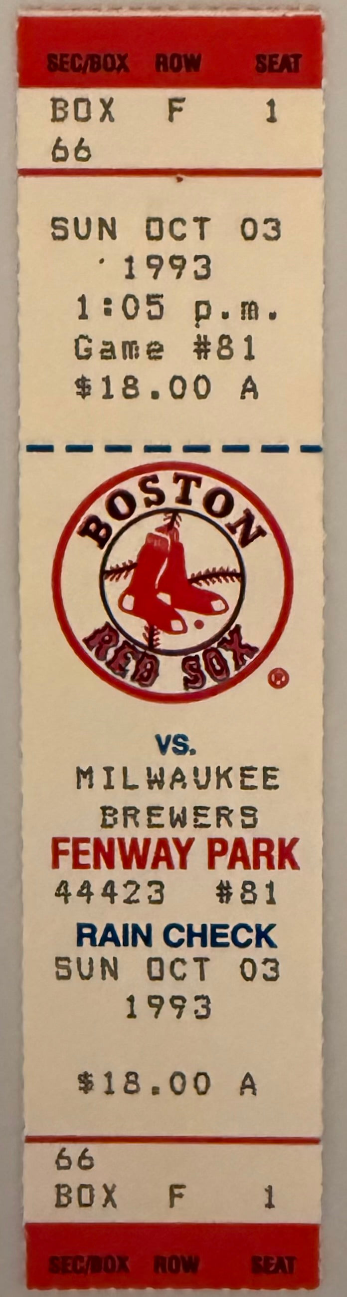 10/3/1993 Final Game Robin Yount, Milwaukee Brewers