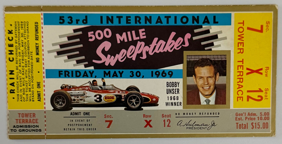 May 30, 1969, 53rd Indianapolis 500, Andretti Only 500 Victory