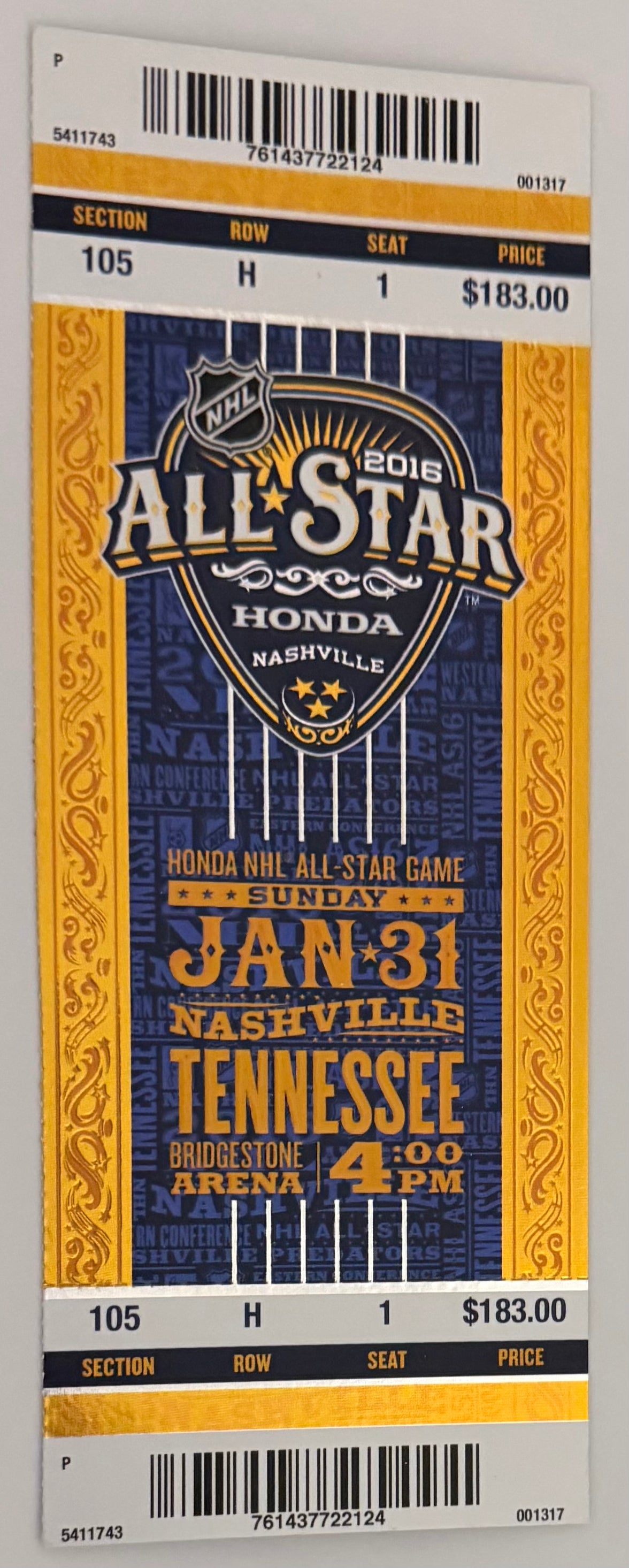 January 31, 2016, NHL All Star Game