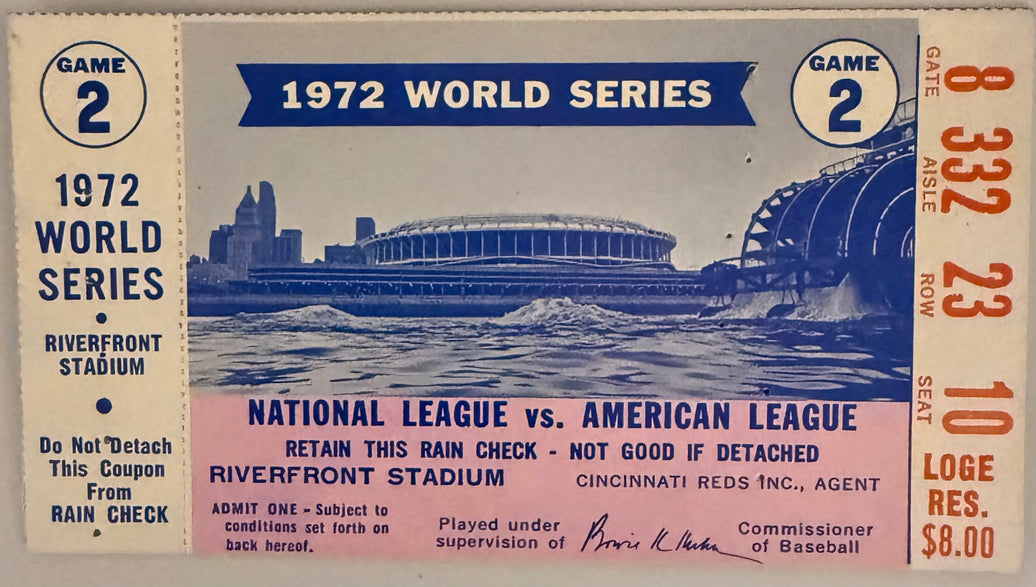 1972 World Series Game Two, Reds versus Athletics, Jackie Robinson Final Public Appearance