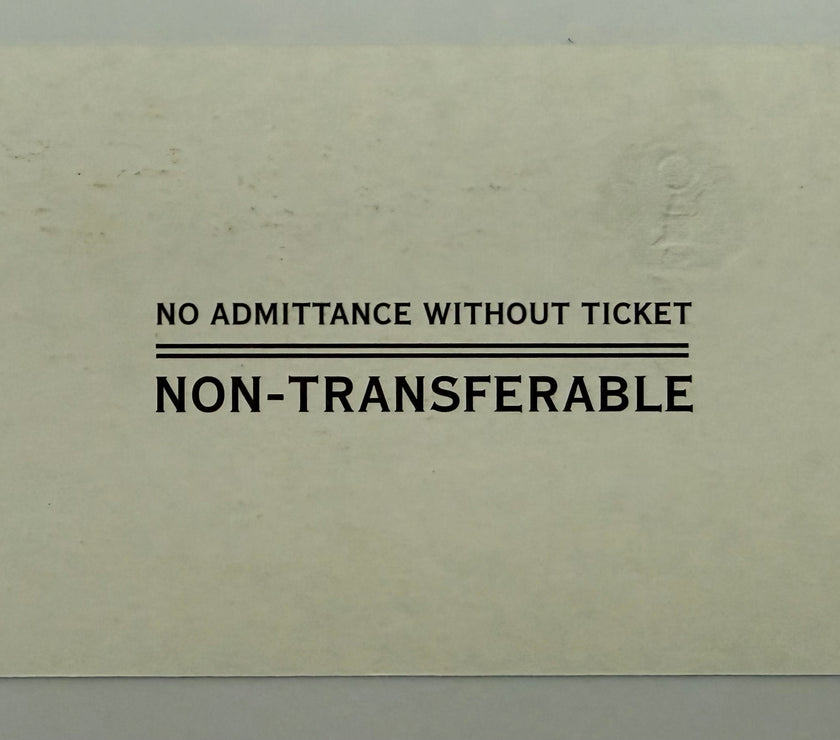 2001 Ticket to Inauguration Ceremony of George W. Bush, President's Platform Designated for US Senator, January 20, 2001