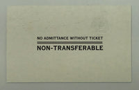 2001 Ticket to Inauguration Ceremony of George W. Bush, President's Platform Designated for US Senator, January 20, 2001
