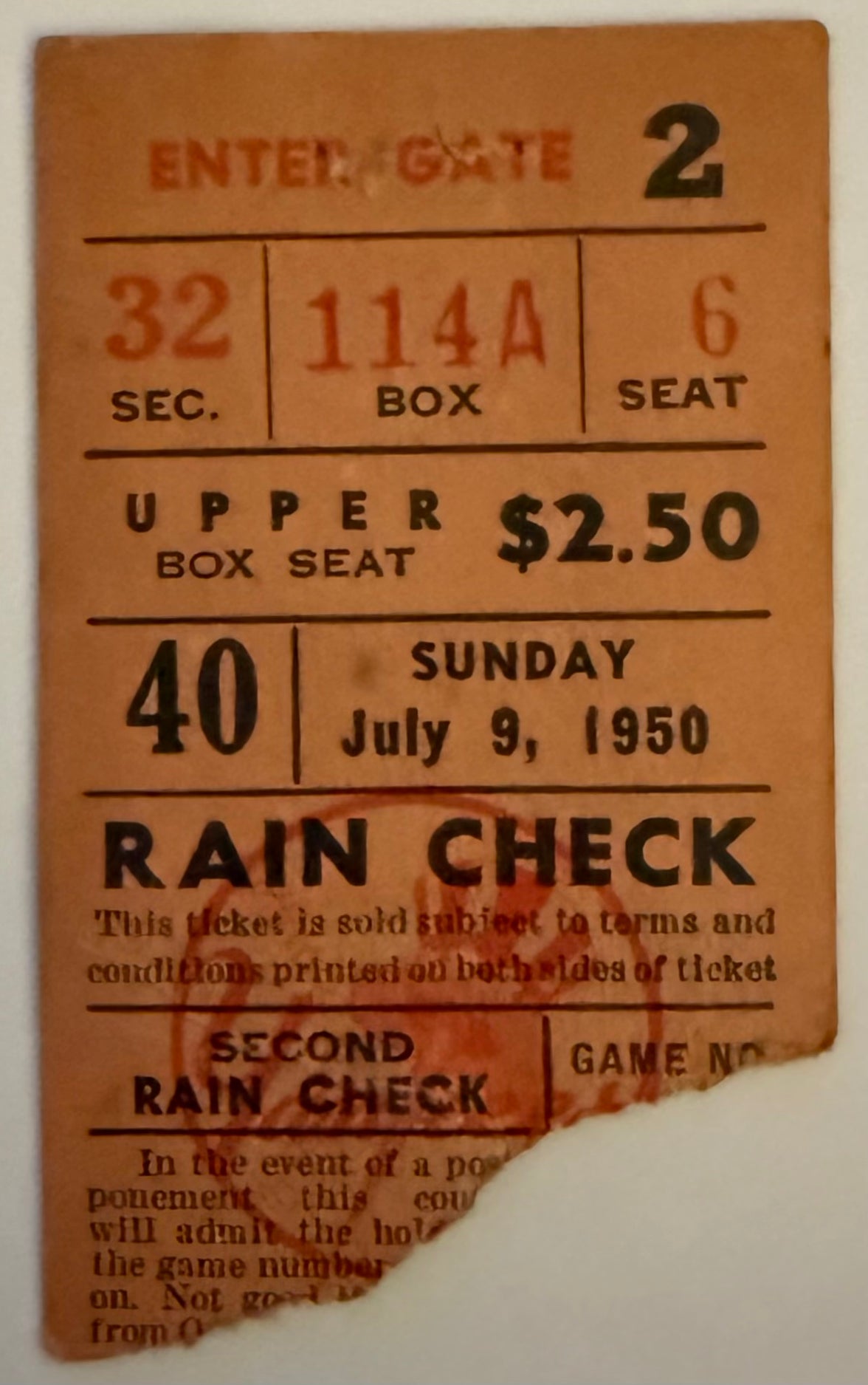 July 9, 1950, Yankees 3 - Red Sox 1, Joe DiMaggio - Ted Williams