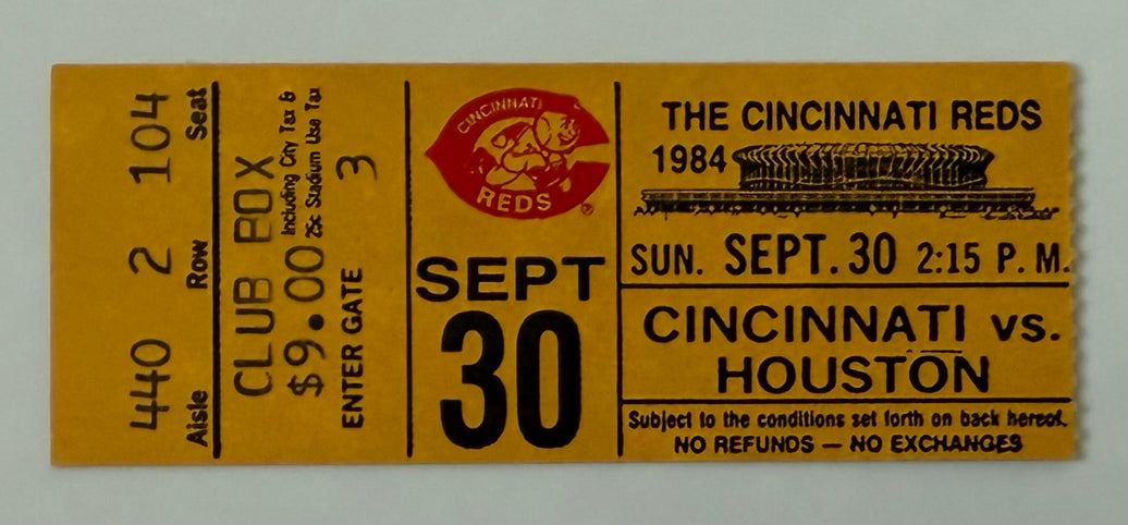 1984 Pete Rose Passes Stan Musial for National League Record in Doubles September 30, 1984