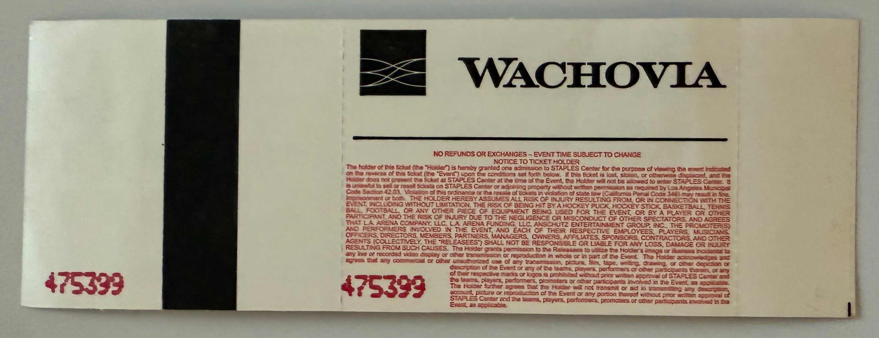 7/7/2009 Michael Jackson Memorial Service Ticket, Staples Center