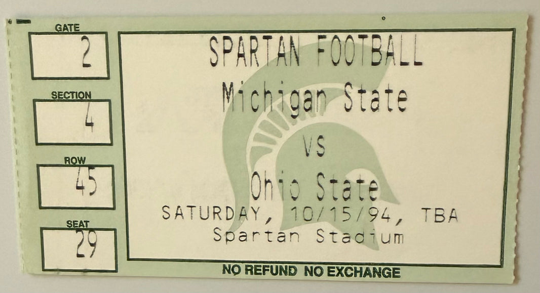 October 15, 1994, Ohio State University at Michigan State University