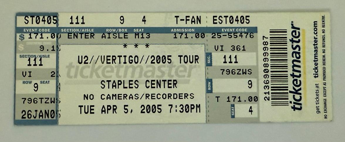 2005 U2 at the Staples Center, April 5, 2005