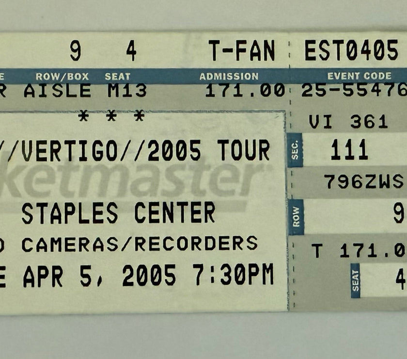 2005 U2 at the Staples Center, April 5, 2005