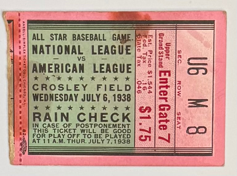 July 6, 1938, MLB All-Star Game, Crosley Field, Condition
