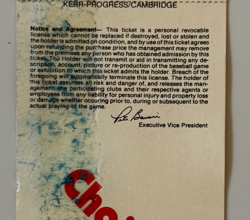 1977 Toronto Blue Jays First Opening Day Ticket and Game, April 7, 1977