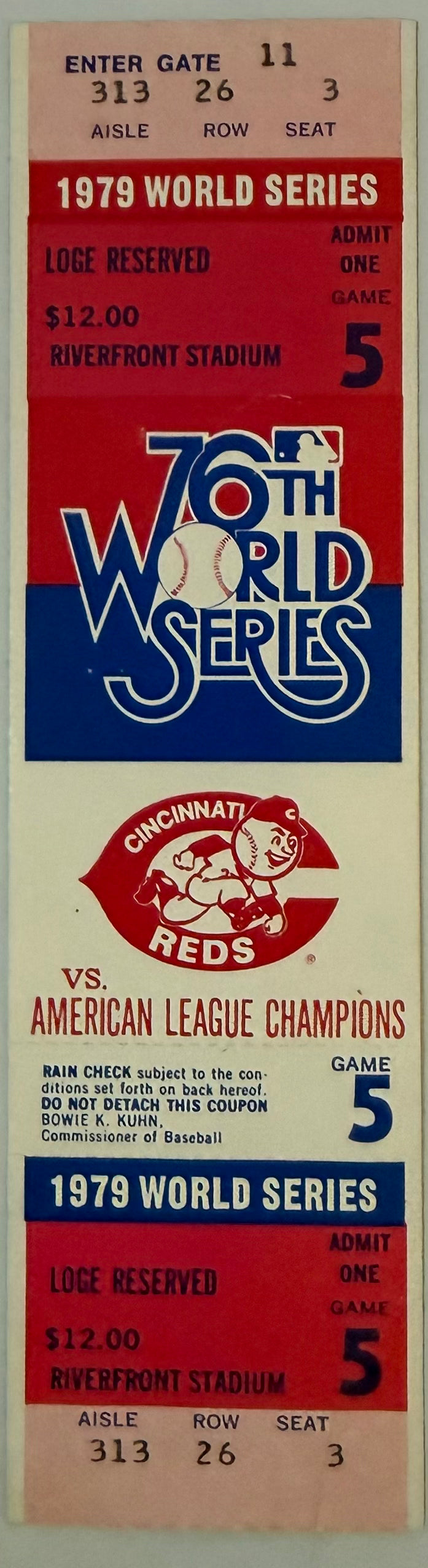 2012 World Series, Game Five, Cincinnati Reds, Phantom Ticket, Game Not Played