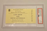 2015 Full Ticket Final Late Show with David Letterman - May 20, 2015 - PSA Graded.  NM-MT